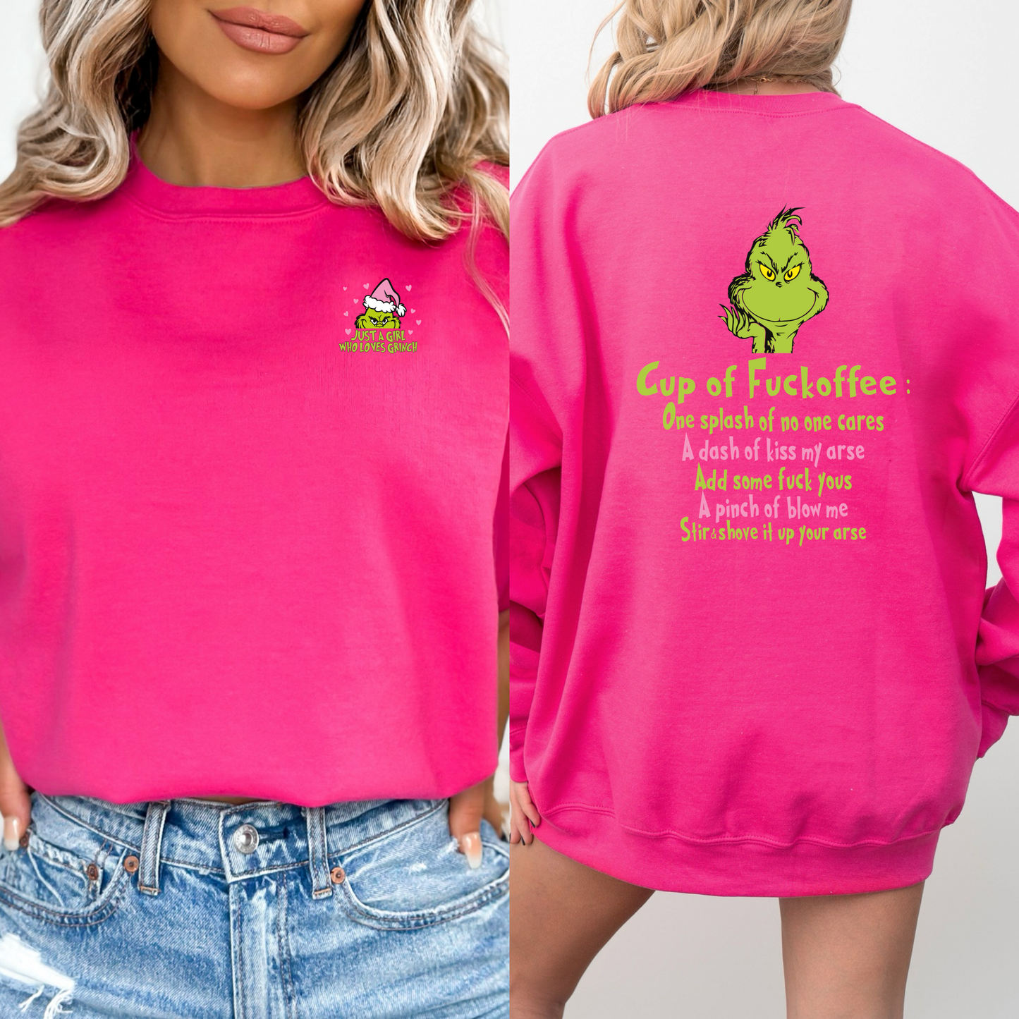 Grinch Fuckoffee Crewneck & Hoodie