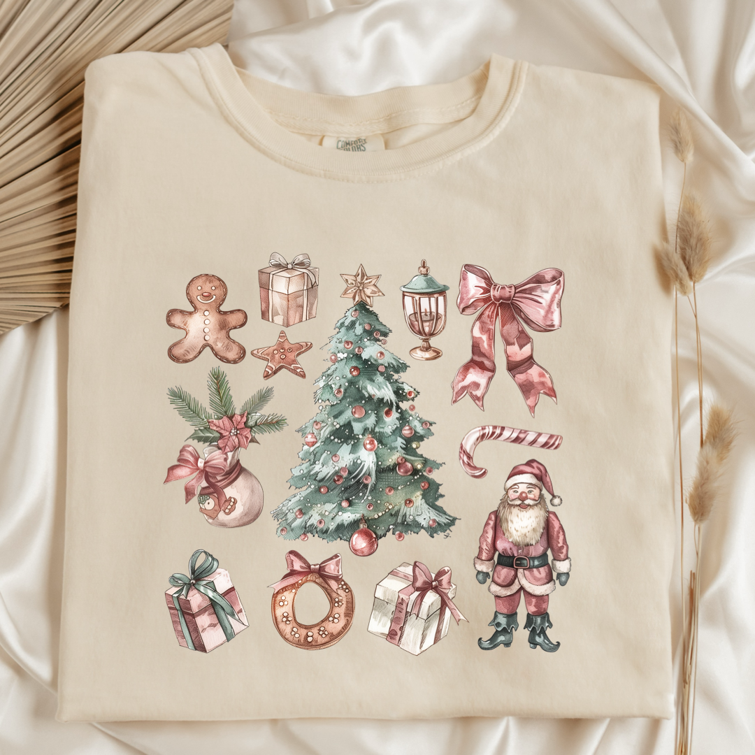 Vintage Brown Christmas Graphic Tee