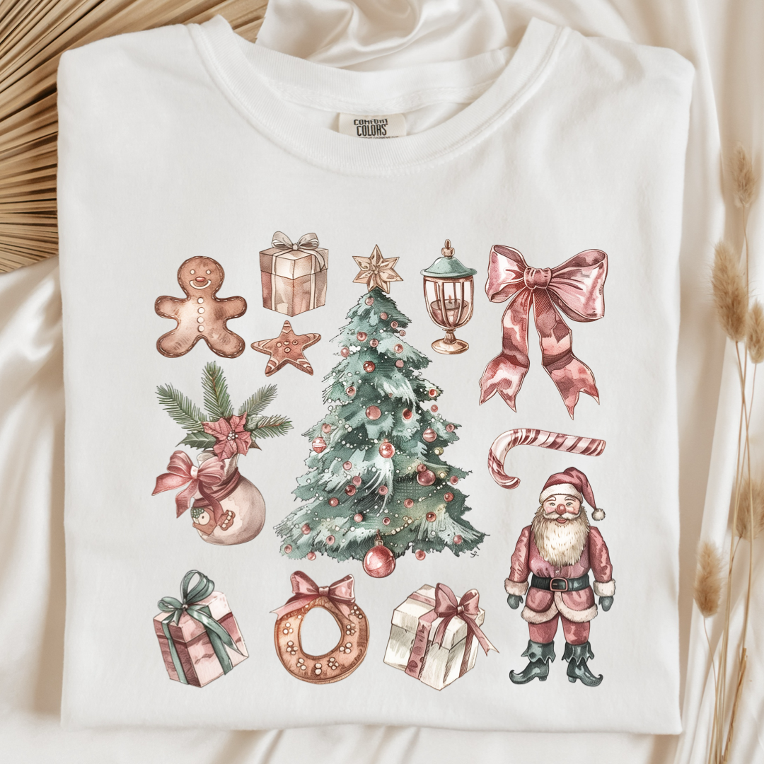 Vintage Brown Christmas Graphic Tee
