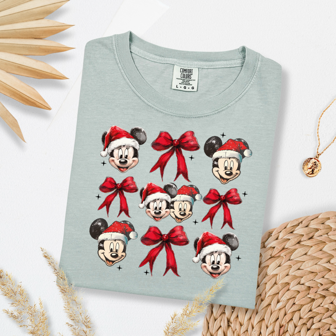 Mickey & Minnie Christmas Coquette Graphic Tee
