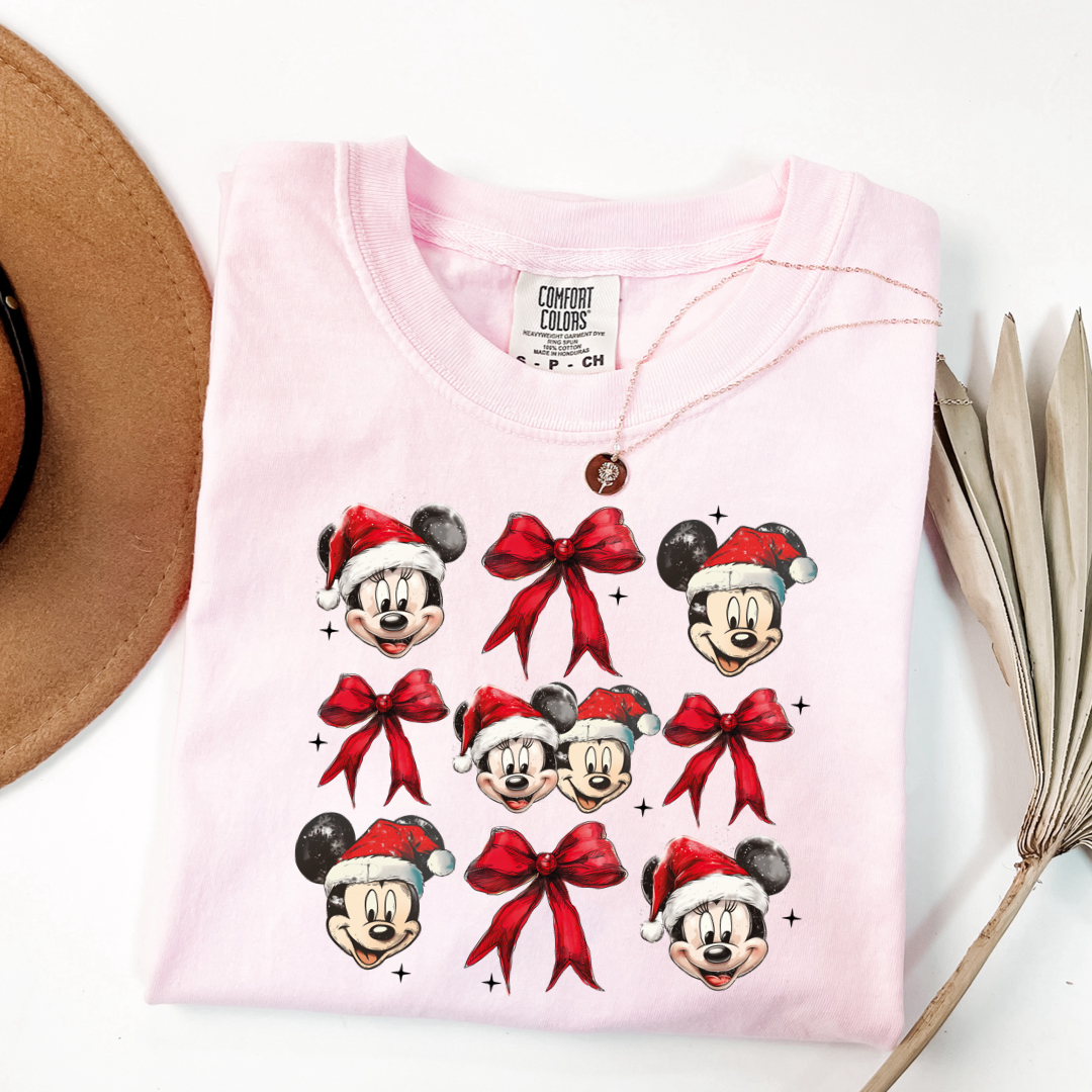 Mickey & Minnie Christmas Coquette Graphic Tee