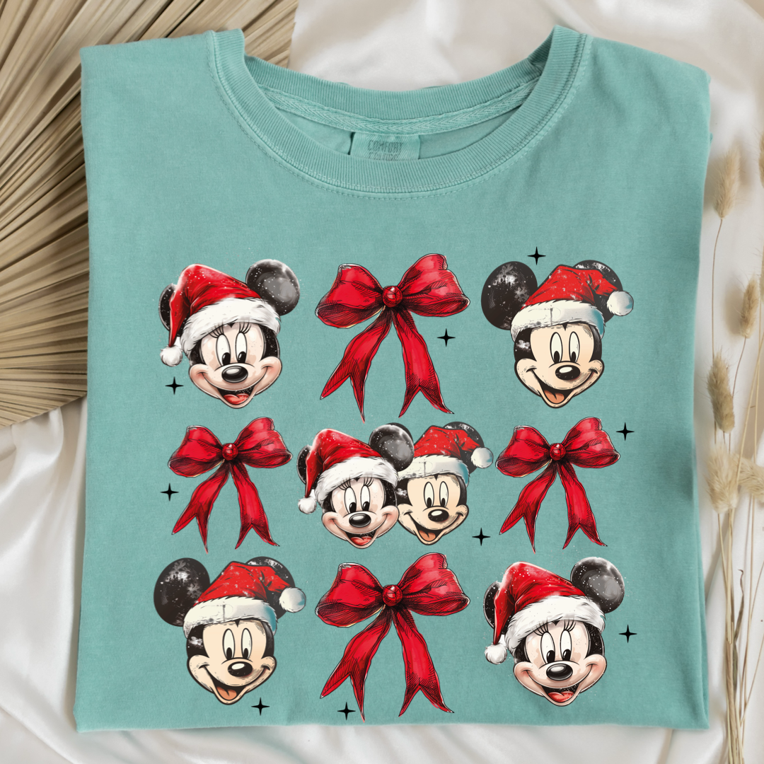 Mickey & Minnie Christmas Coquette Graphic Tee