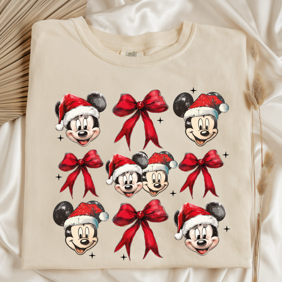 Mickey & Minnie Christmas Coquette Graphic Tee