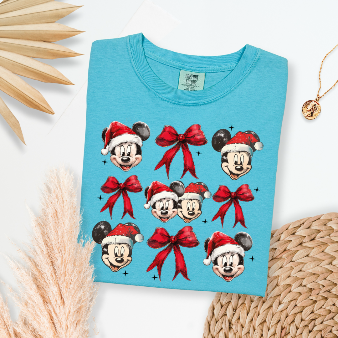 Mickey & Minnie Christmas Coquette Graphic Tee