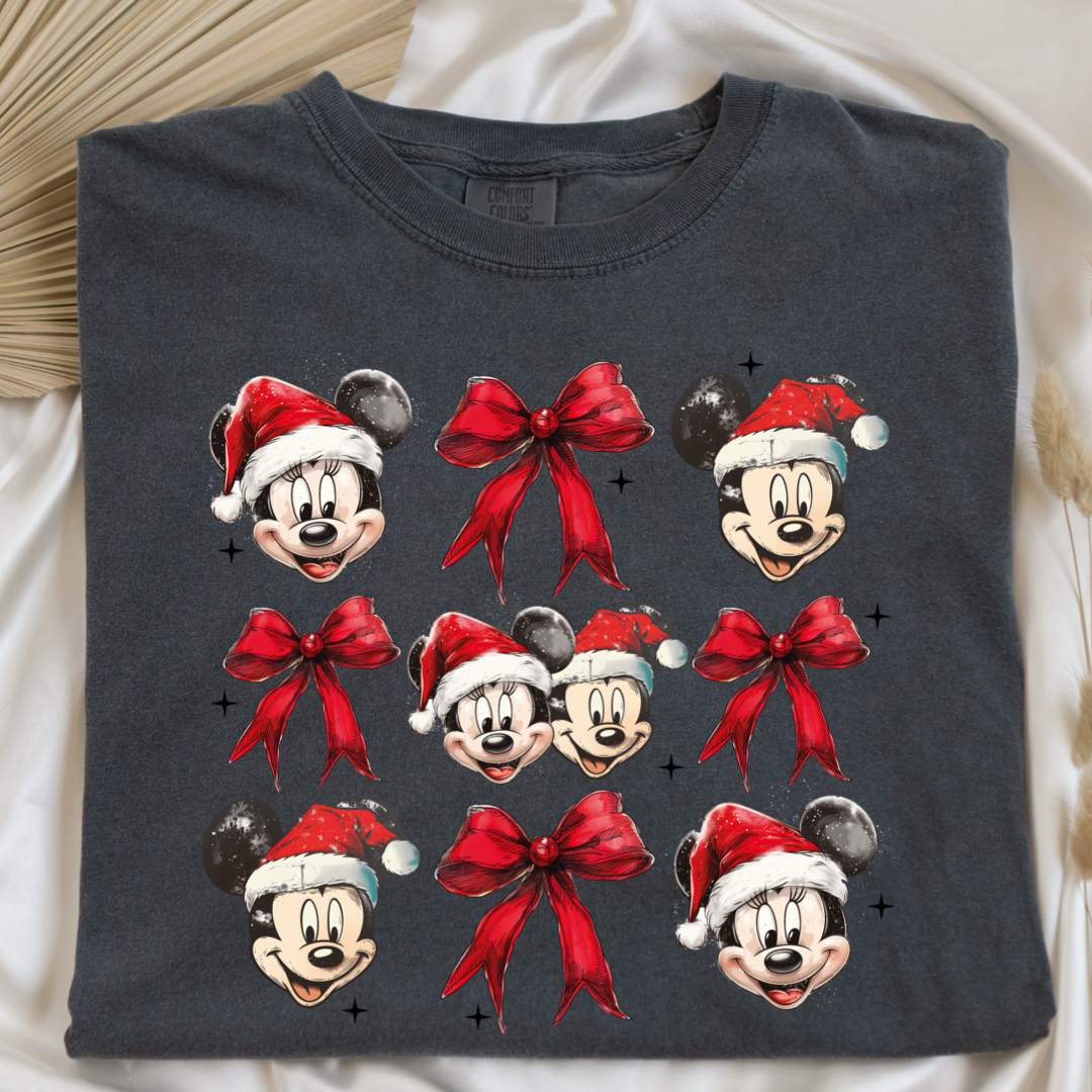 Mickey & Minnie Christmas Coquette Graphic Tee