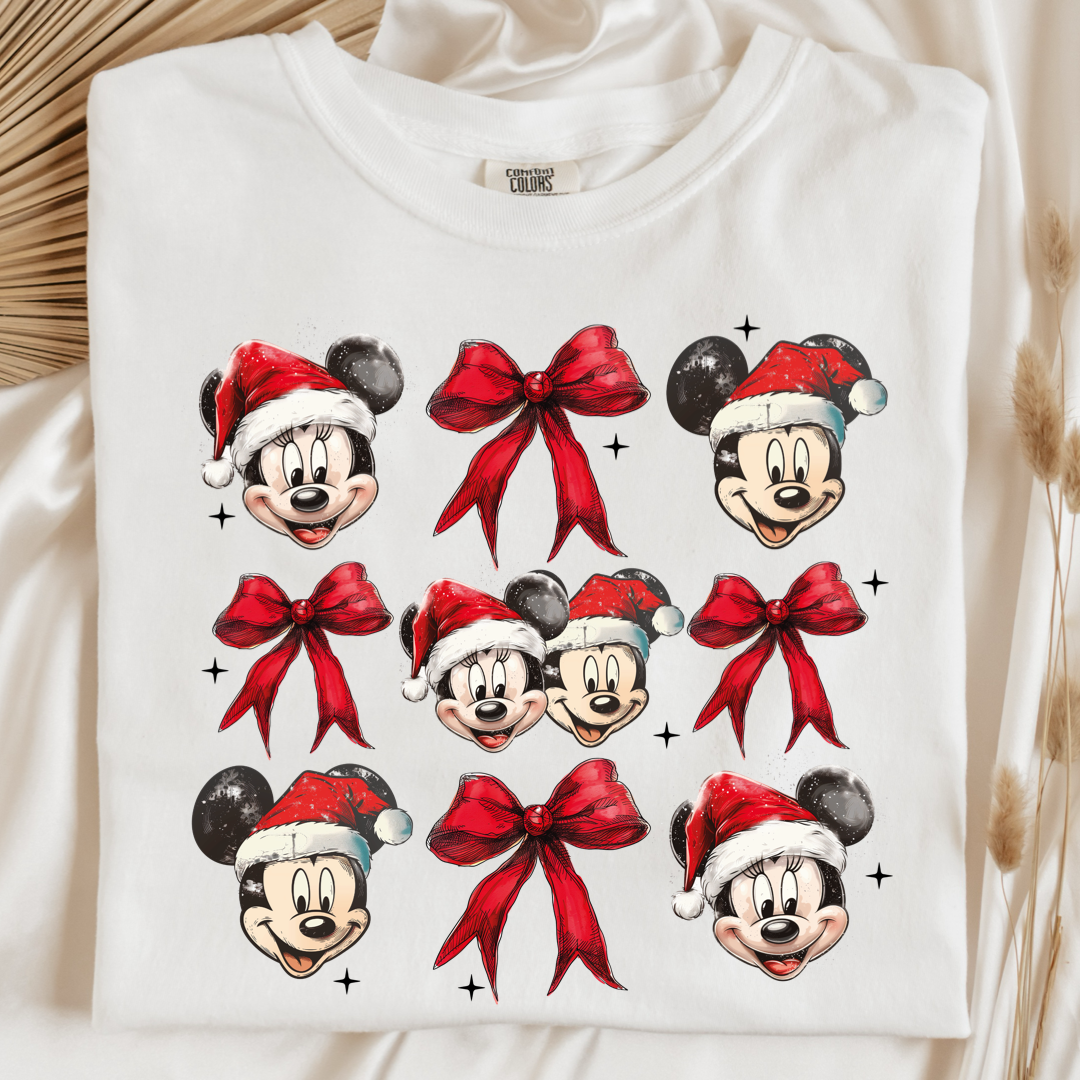 Mickey & Minnie Christmas Coquette Graphic Tee