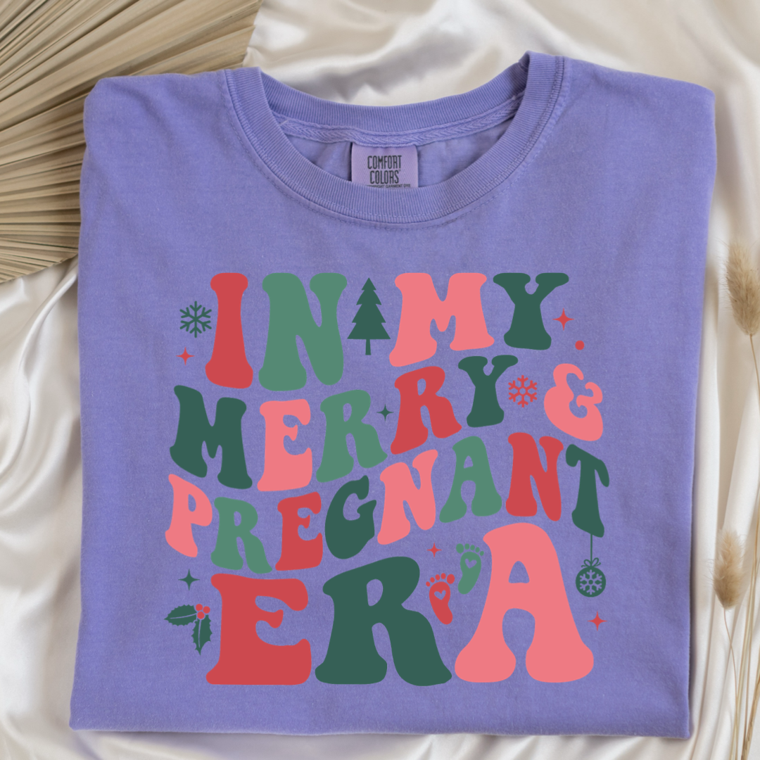 In My Merry & Pregnant Era Graphic Tee