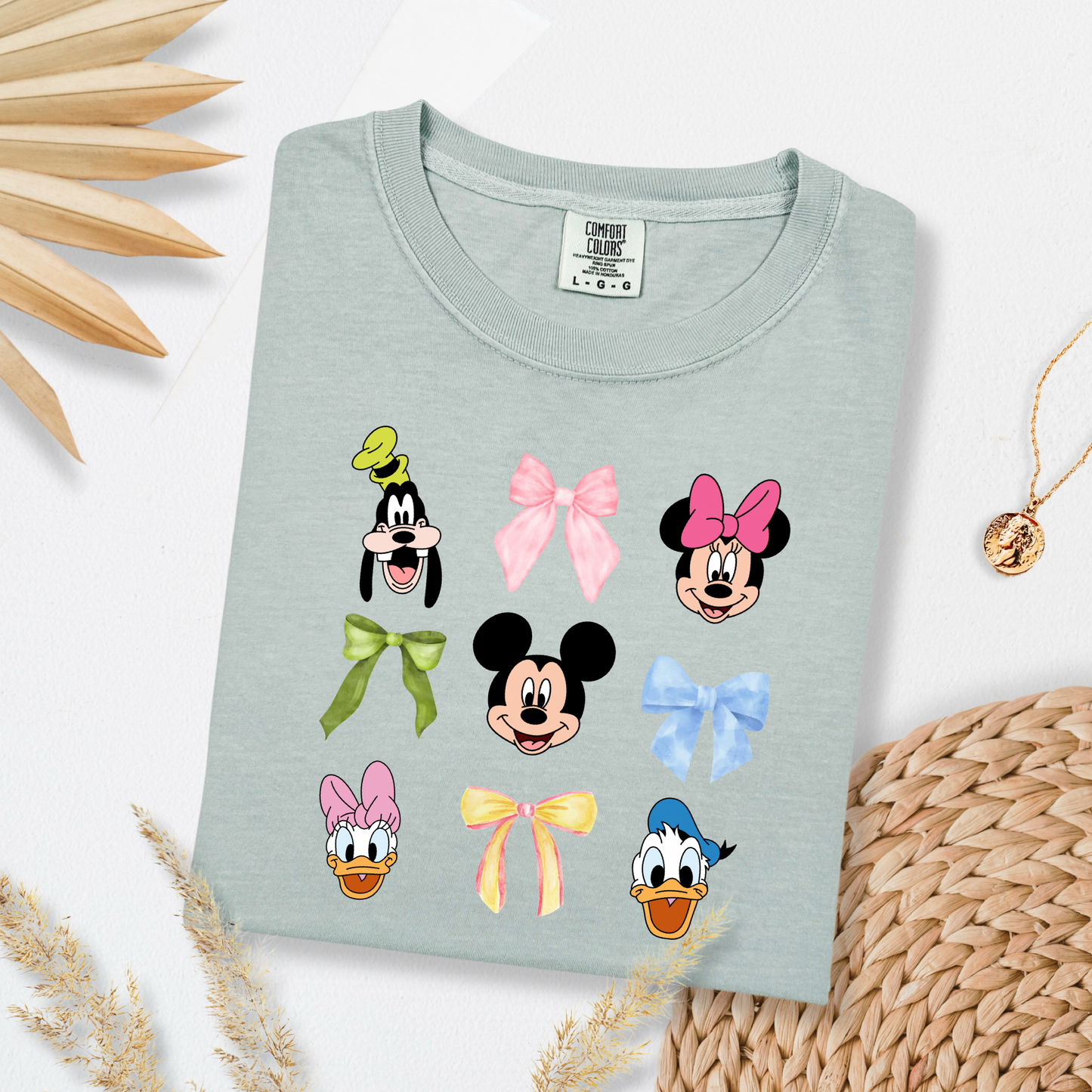 Disney Faces With Bows Coquette Graphic Tee
