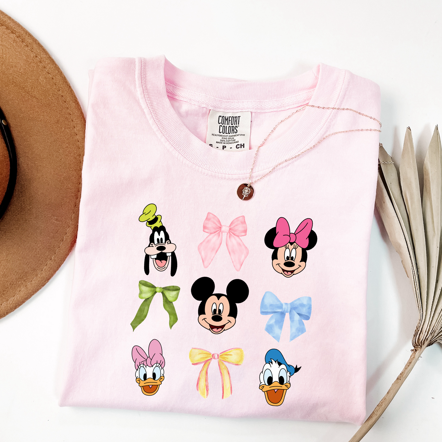 Disney Faces With Bows Coquette Graphic Tee