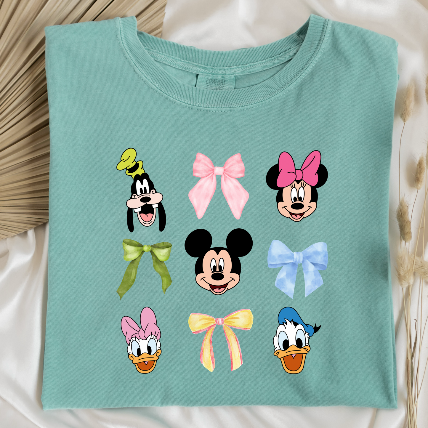 Disney Faces With Bows Coquette Graphic Tee