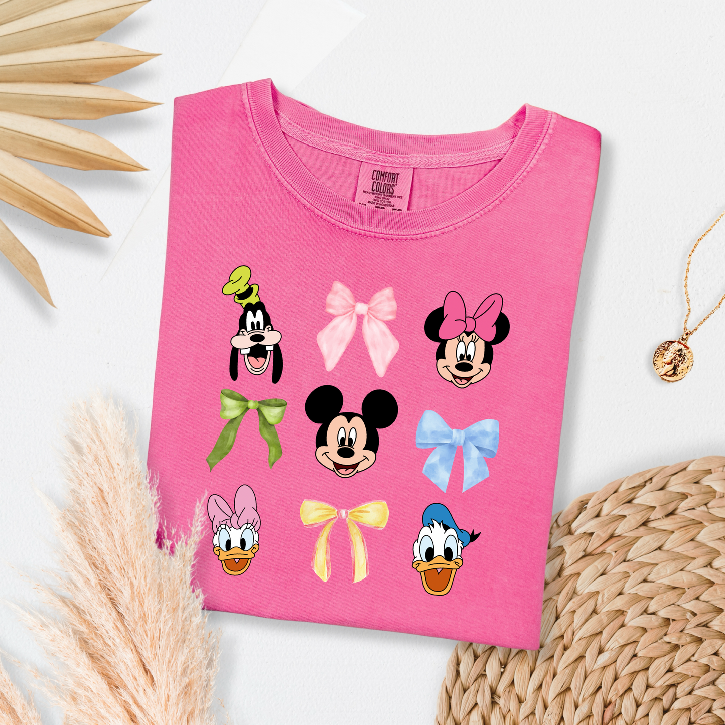 Disney Faces With Bows Coquette Graphic Tee