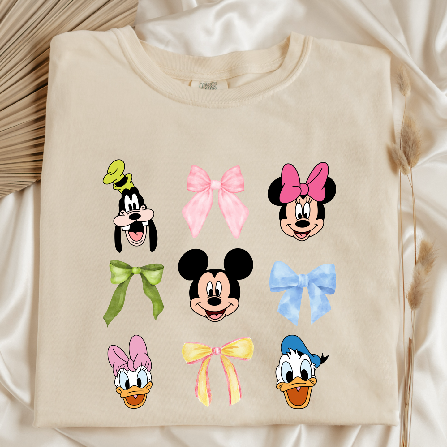 Disney Faces With Bows Coquette Graphic Tee