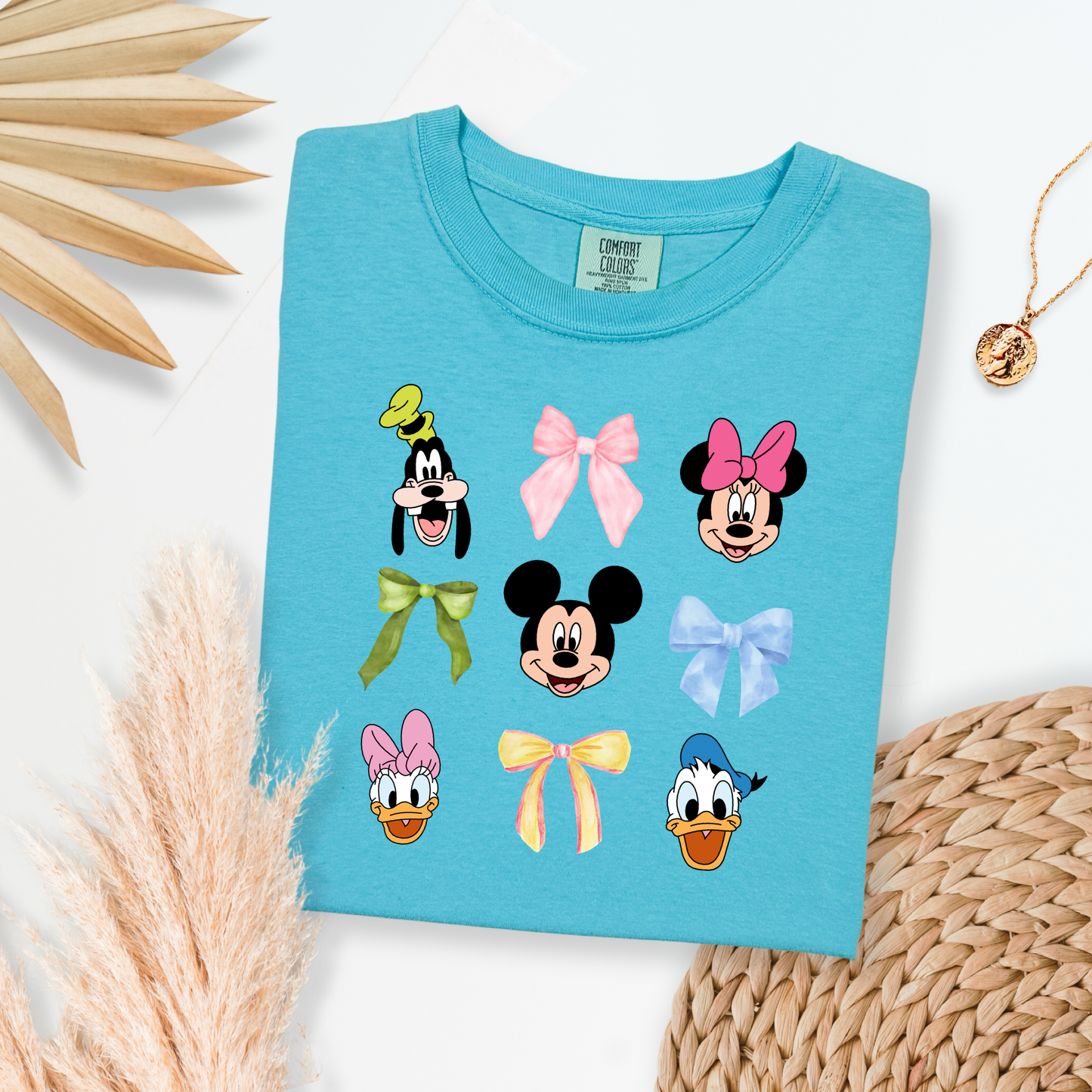 Disney Faces With Bows Coquette Graphic Tee