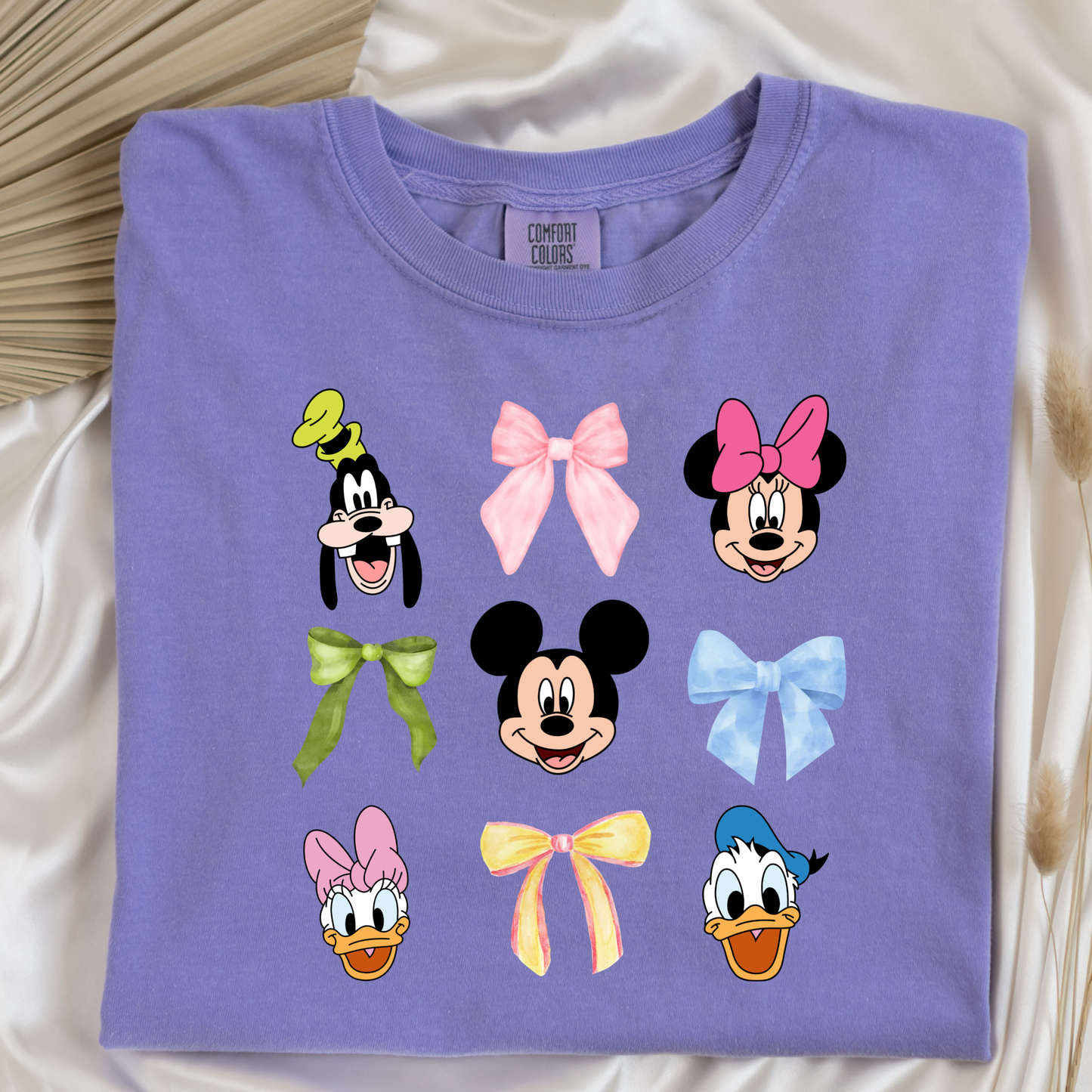 Disney Faces With Bows Coquette Graphic Tee