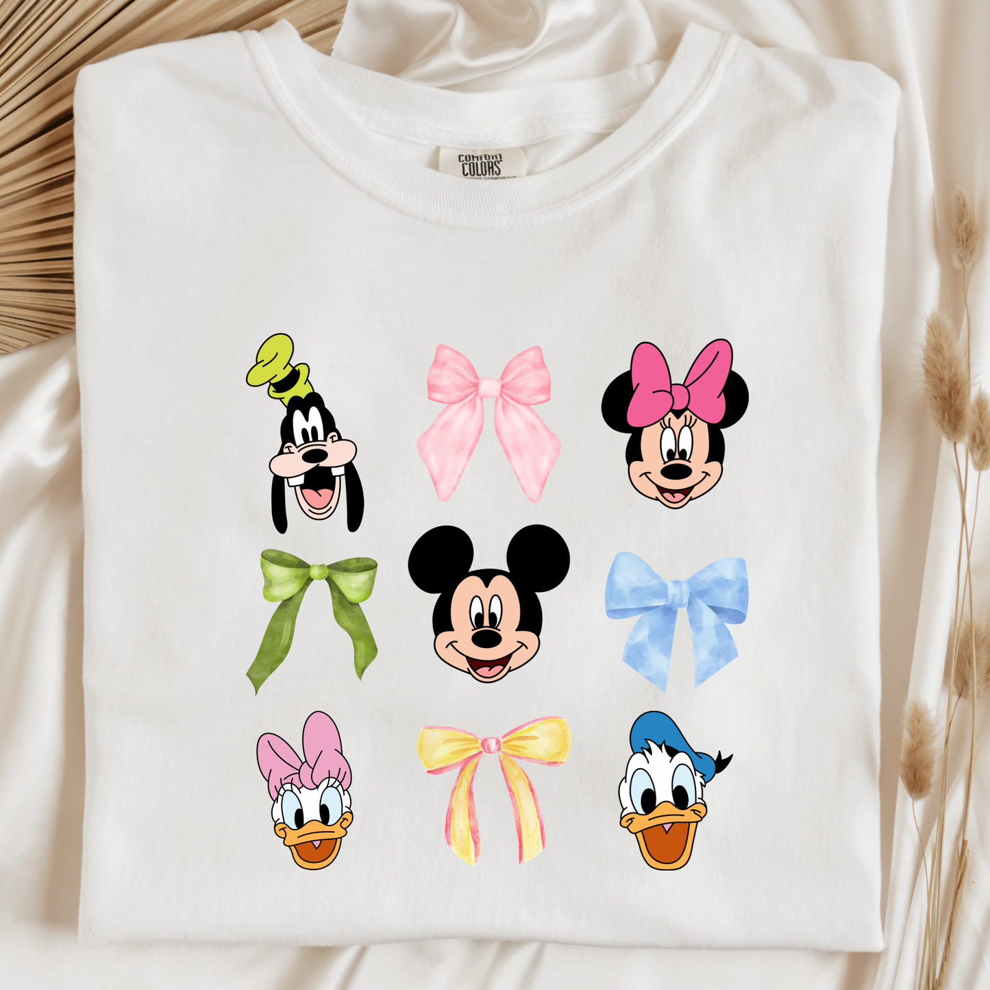 Disney Faces With Bows Coquette Graphic Tee