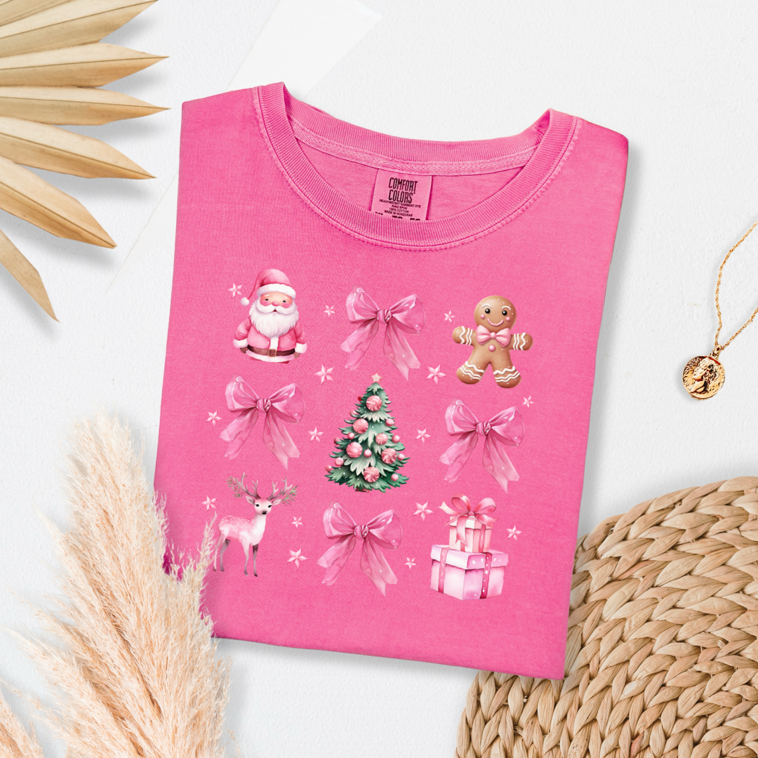 Pink Coquette Christmas Graphic Tees