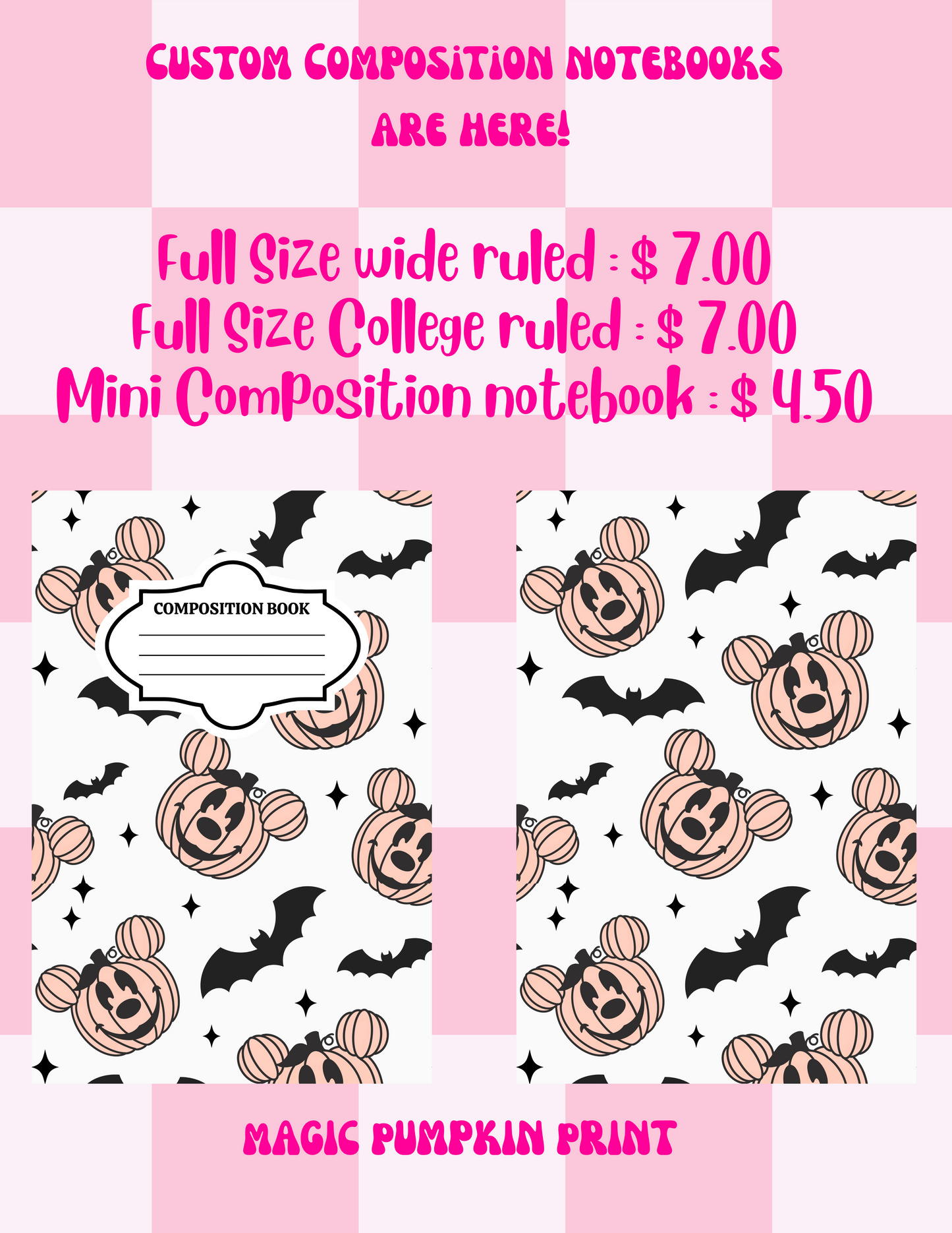 Magic Pumpkin Custom Composition Notebook
