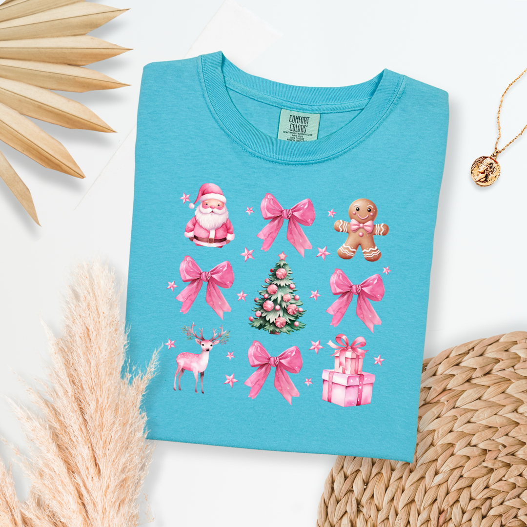 Pink Coquette Christmas Graphic Tees