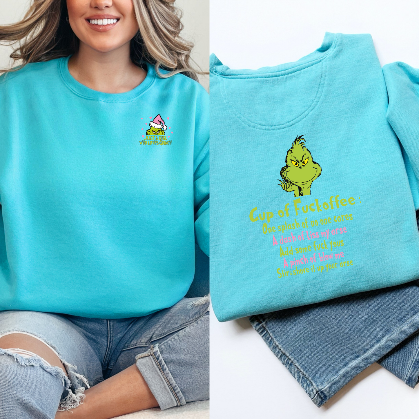 Grinch Fuckoffee Crewneck & Hoodie