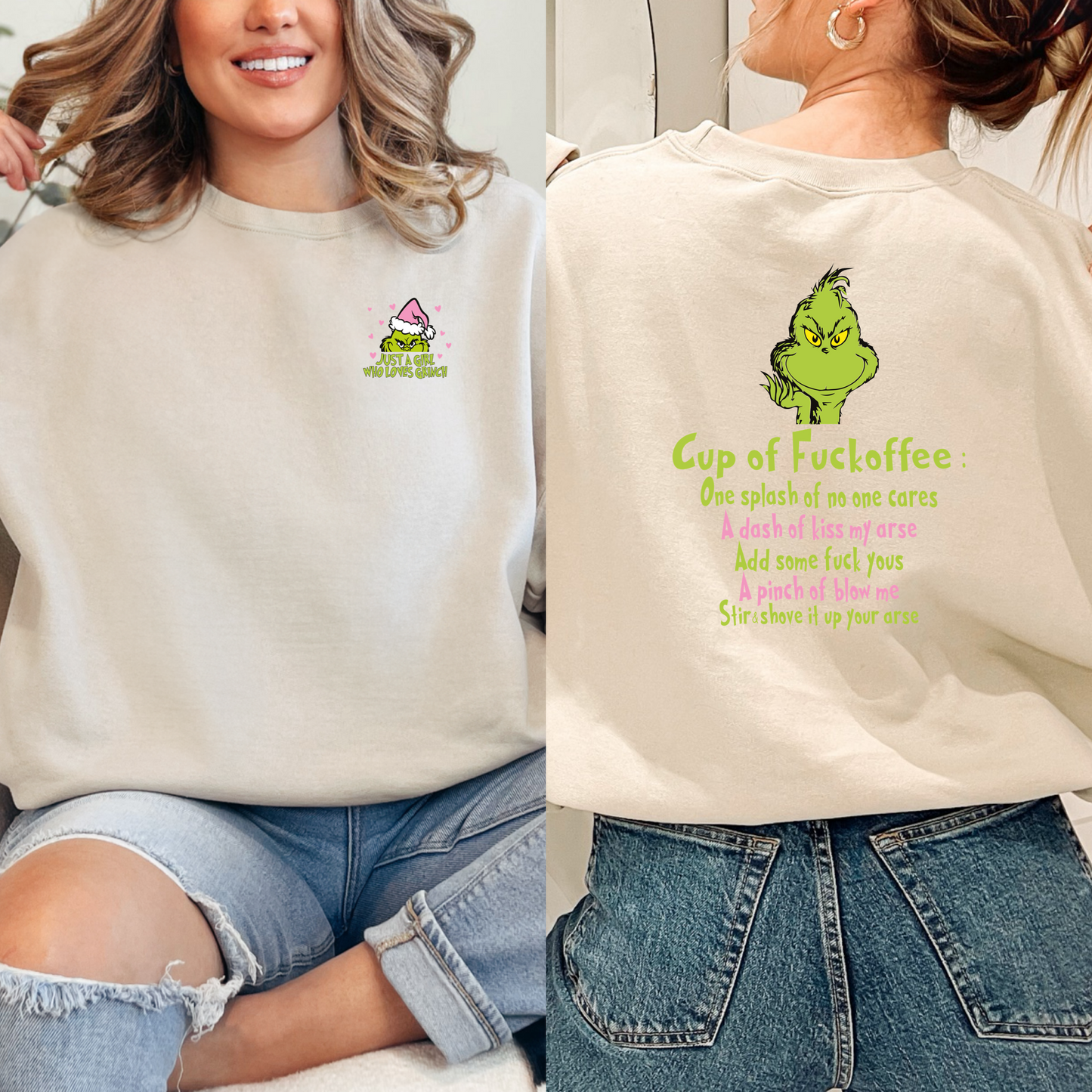 Grinch Fuckoffee Crewneck & Hoodie
