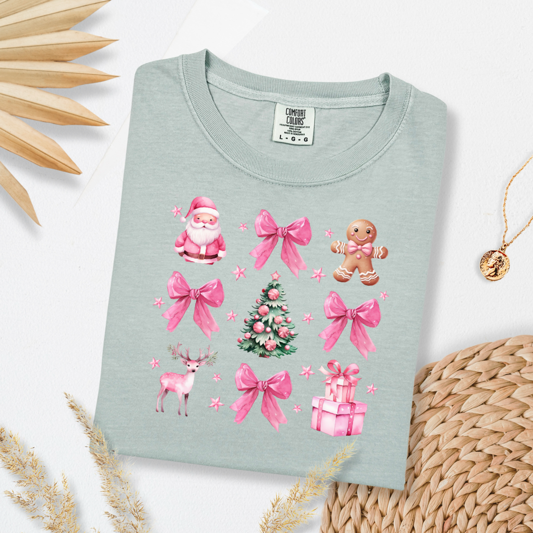 Pink Coquette Christmas Graphic Tees