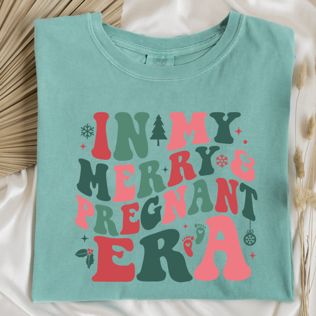 In My Merry & Pregnant Era Graphic Tee