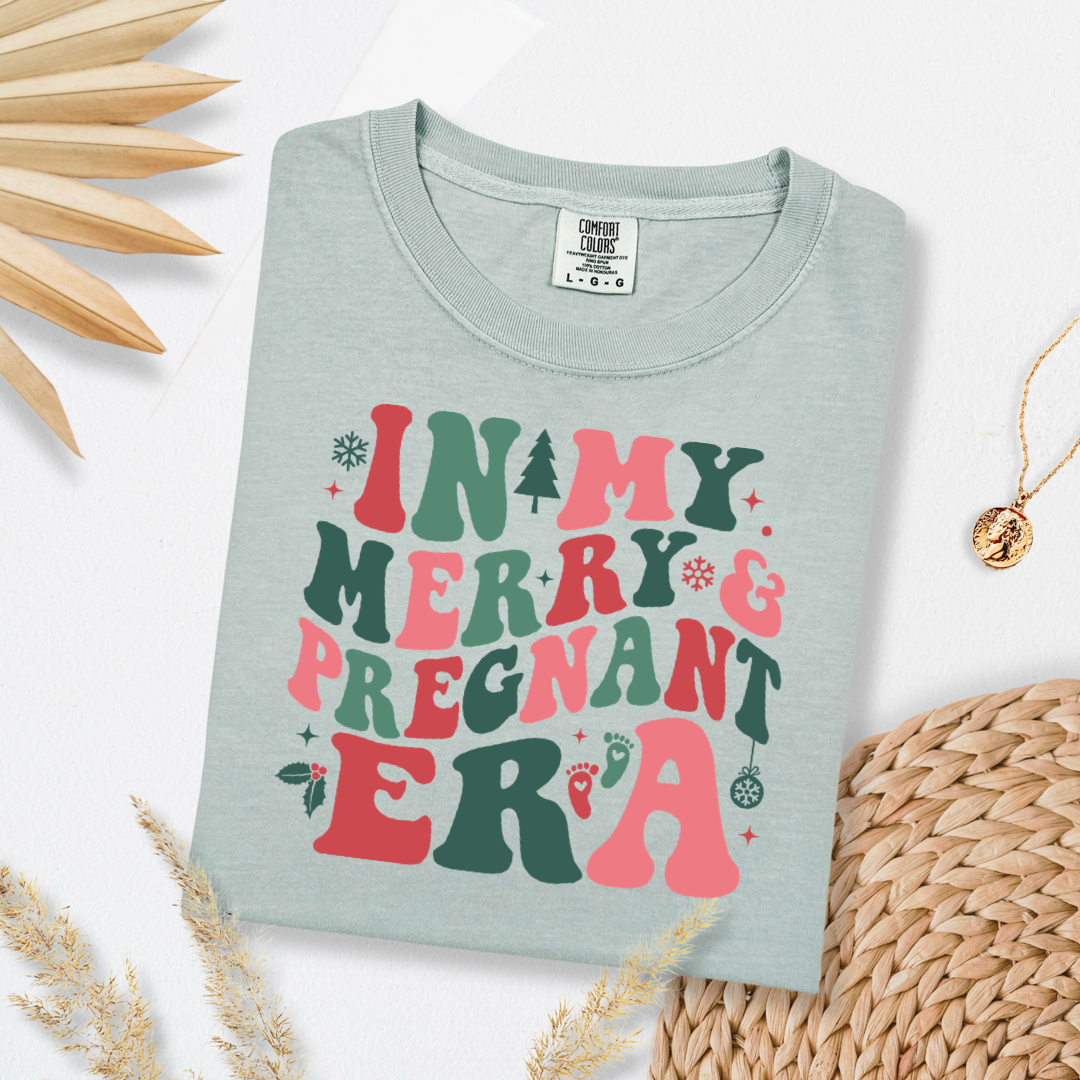 In My Merry & Pregnant Era Graphic Tee