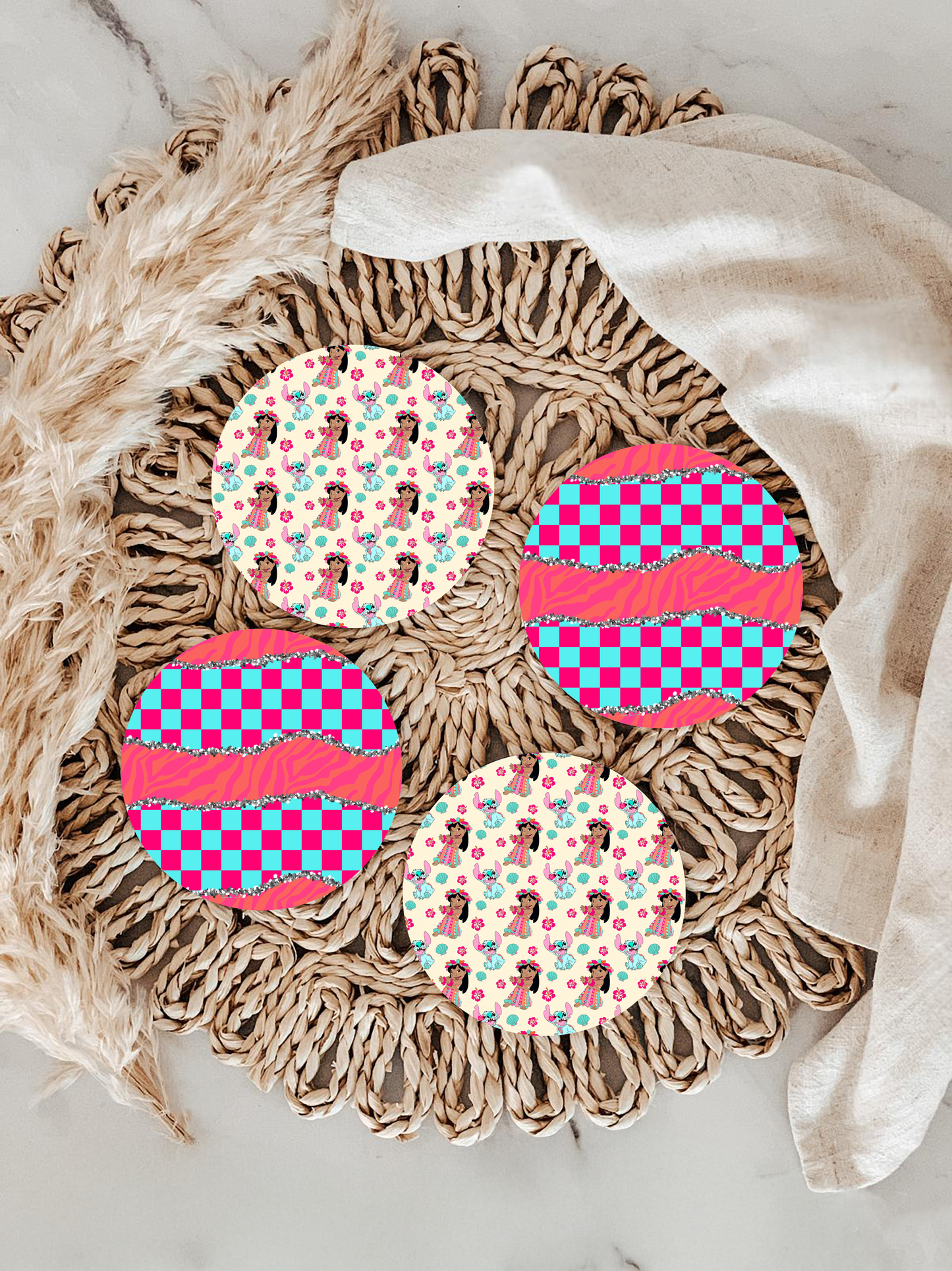 Flower Child 626 Car Coasters