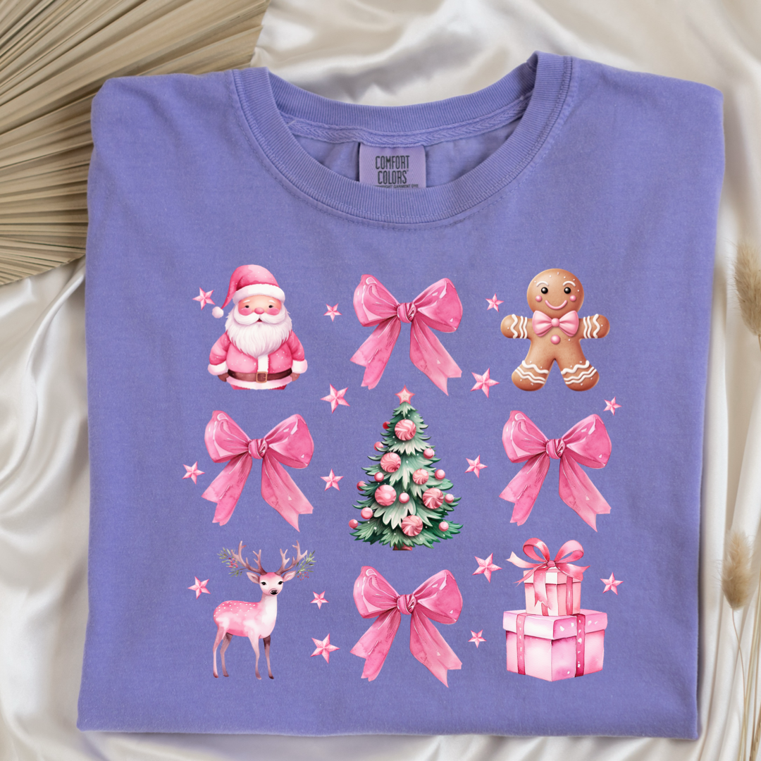 Pink Coquette Christmas Graphic Tees