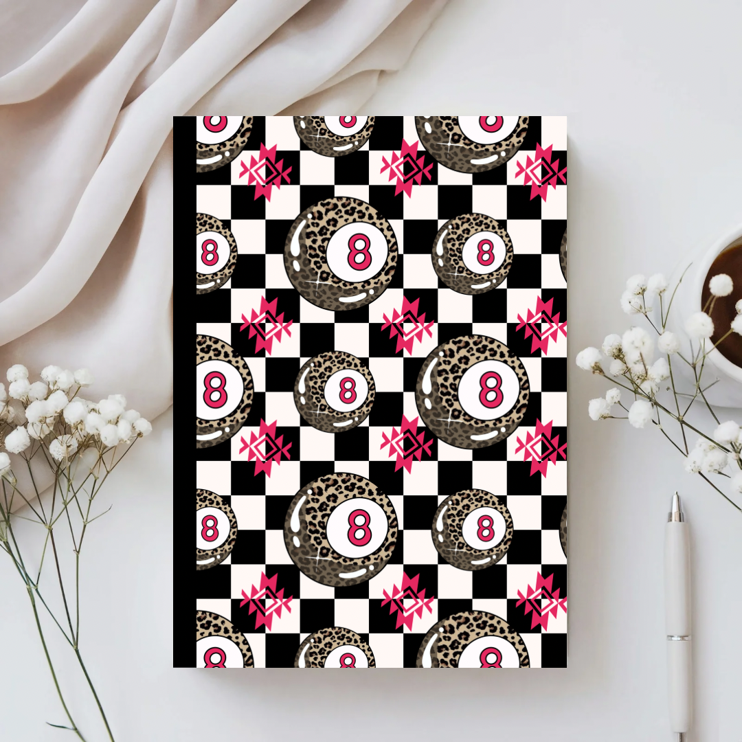 Western 8 ball Custom Composition Notebook