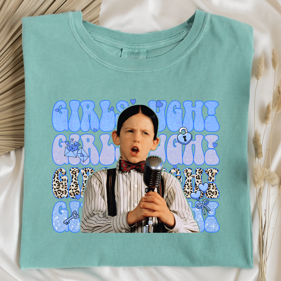 Customized Adult Mens Chalky Mint Green girls Ugh bubble letters and cheetah print font.
