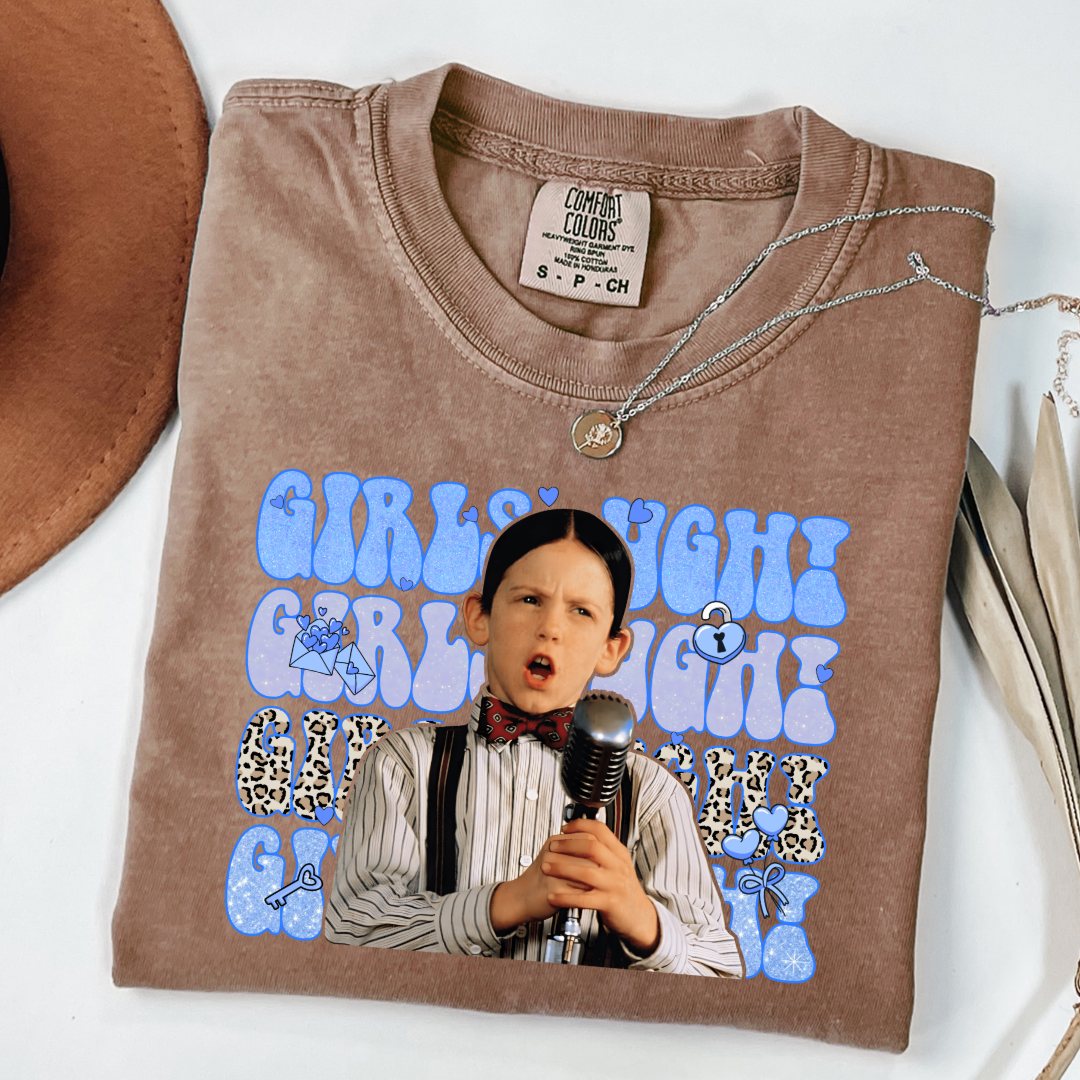 Customized Adult Mens Espresso Brown girls Ugh bubble letters and cheetah print font.