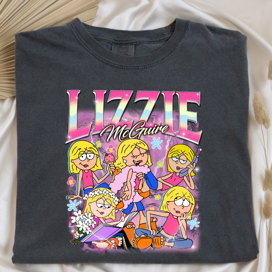 Customized Adult Pepper Vintage black Vintage inspired Lizzie McGuire T shirt.