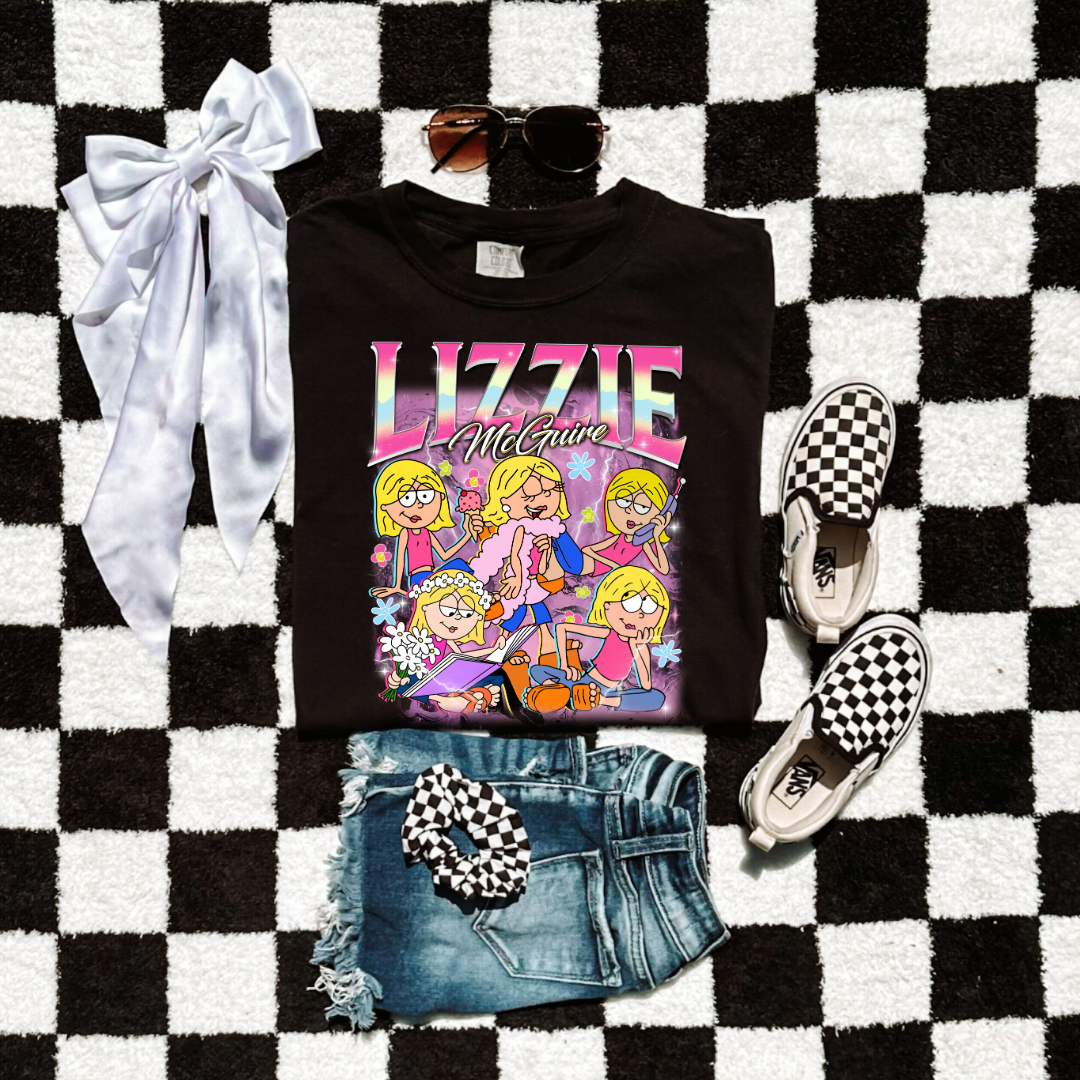 Customized Black Vintage inspired Lizzie McGuire Youth Graphic Tee