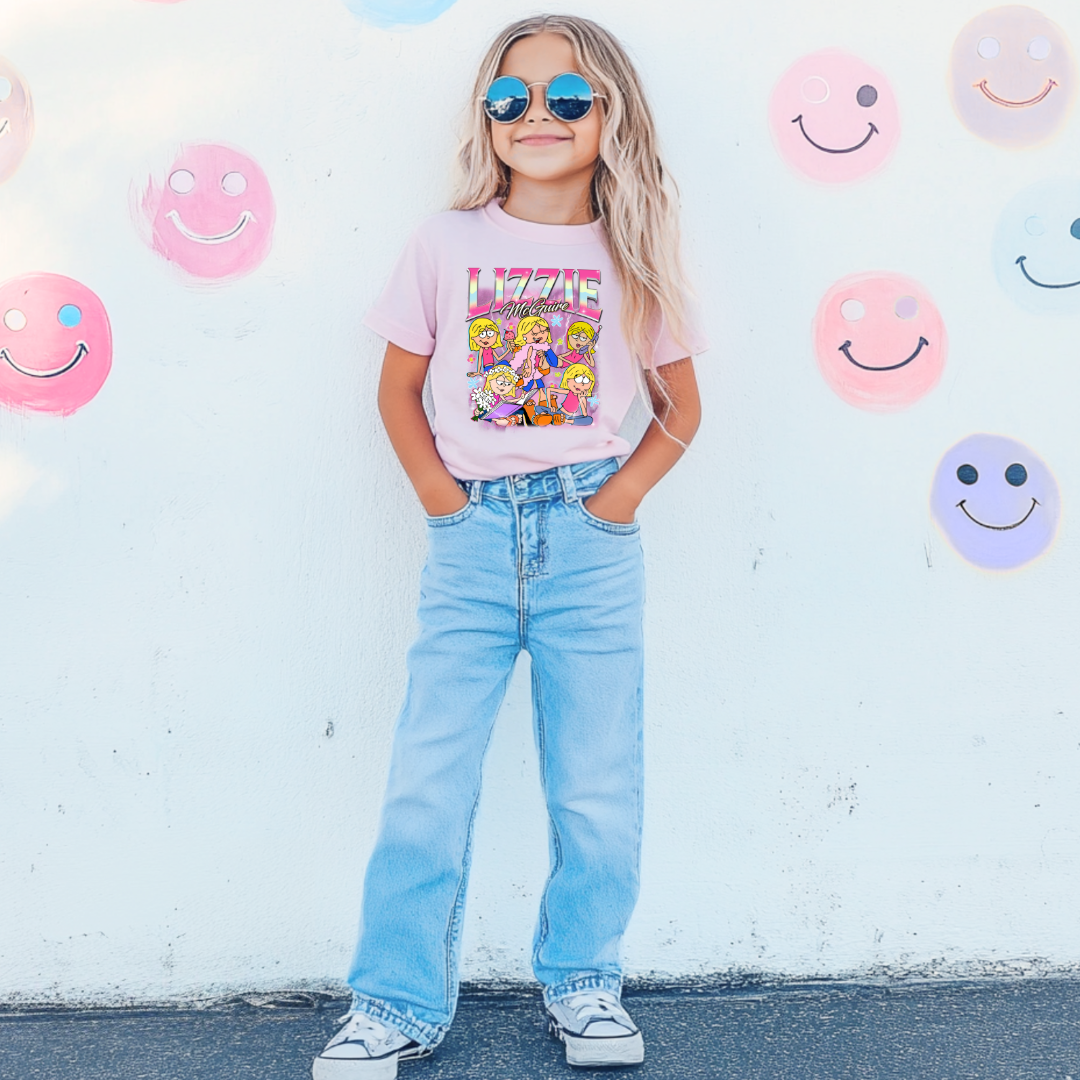 Customized Blossom Pink Vintage inspired Lizzie McGuire Youth Graphic Tee