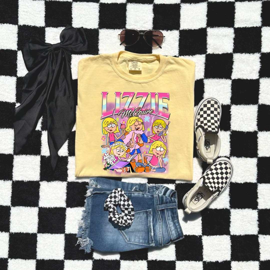 Customized Butter Yellow Vintage inspired Lizzie McGuire Youth Graphic Tee