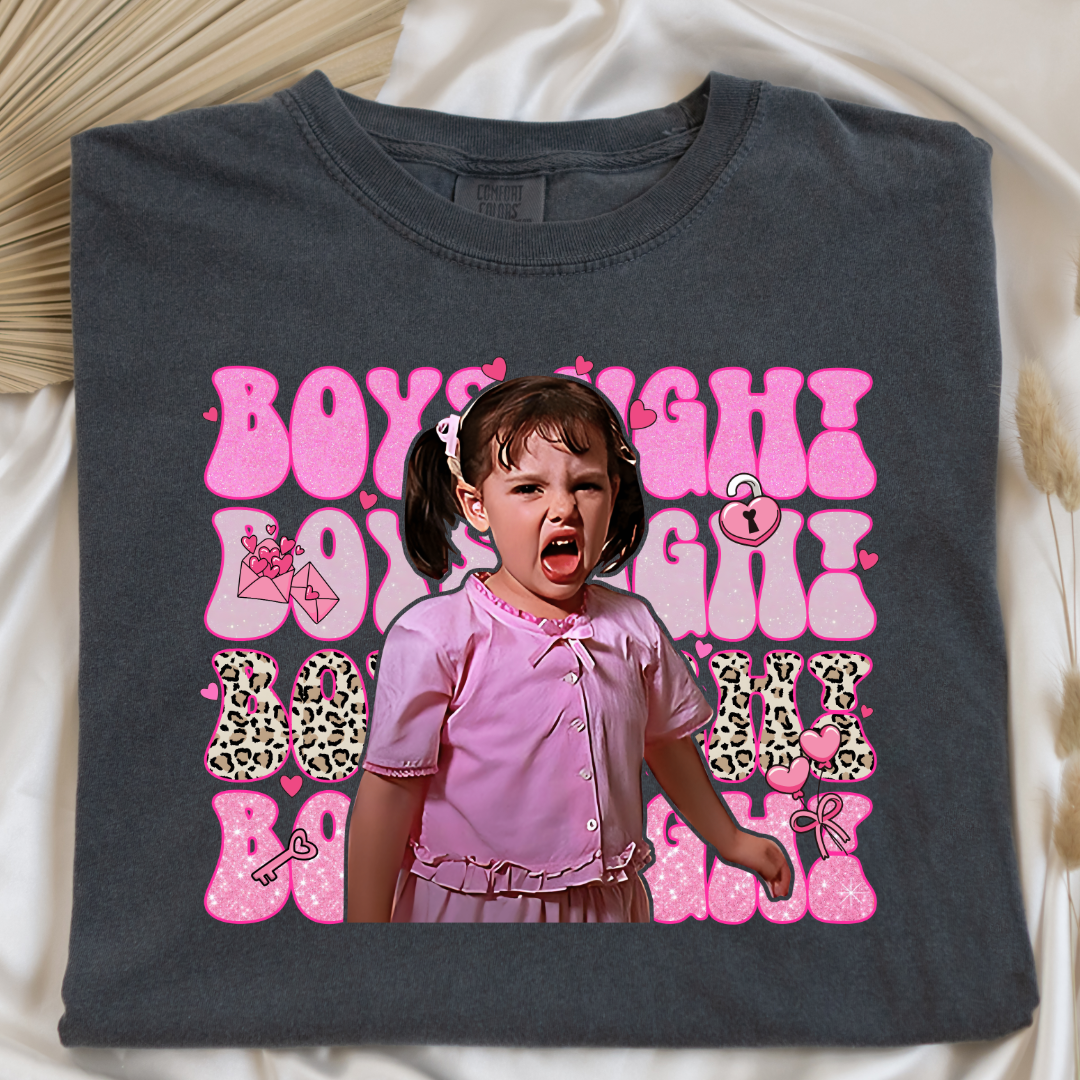 Customized Pepper Vintage Black Adult Darla Boys Ugh Graphic Tee pink bubble font and cheetah print Boys ugh Alfalfa Available as well.