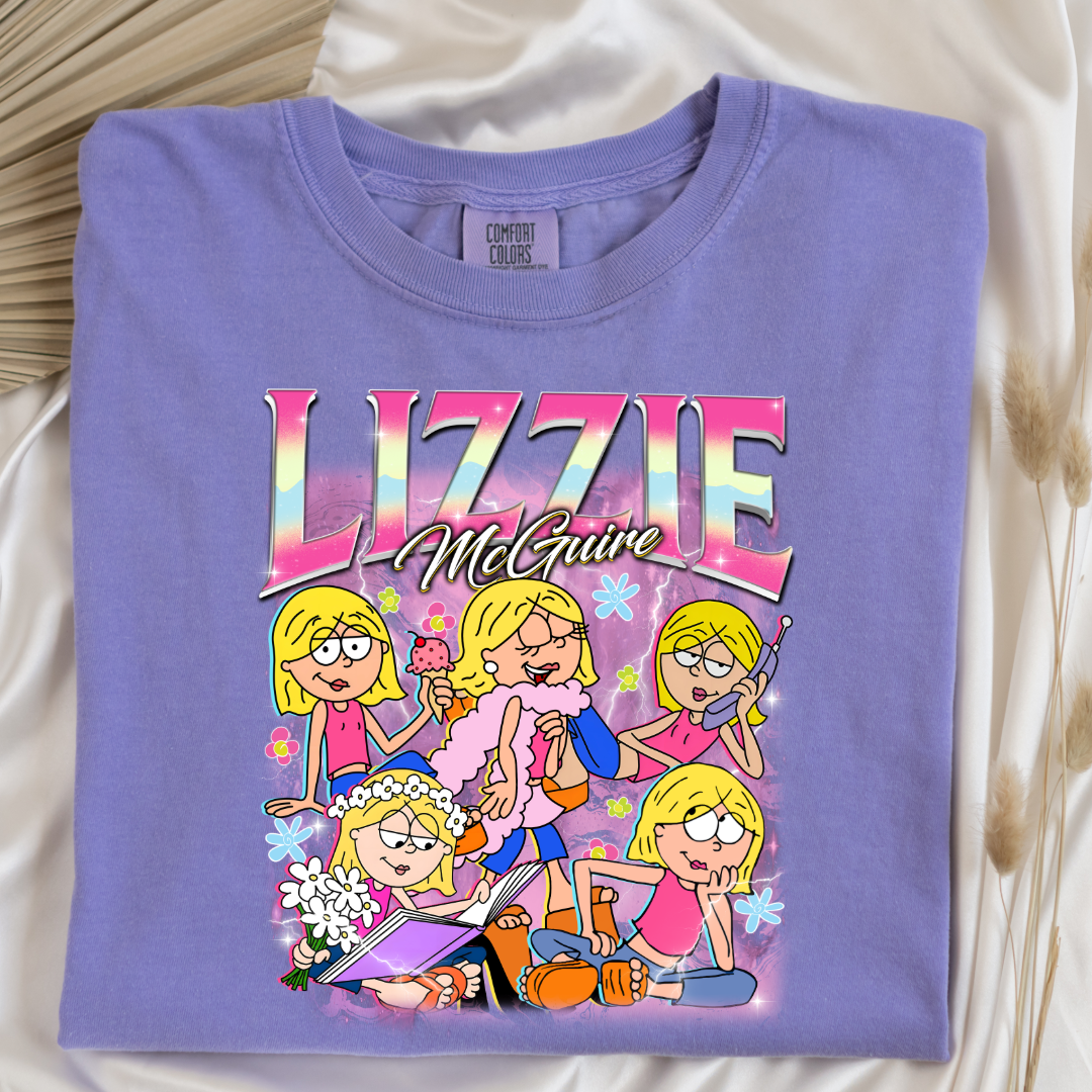 Customized Adult Violet Vintage inspired Lizzie McGuire T shirt.