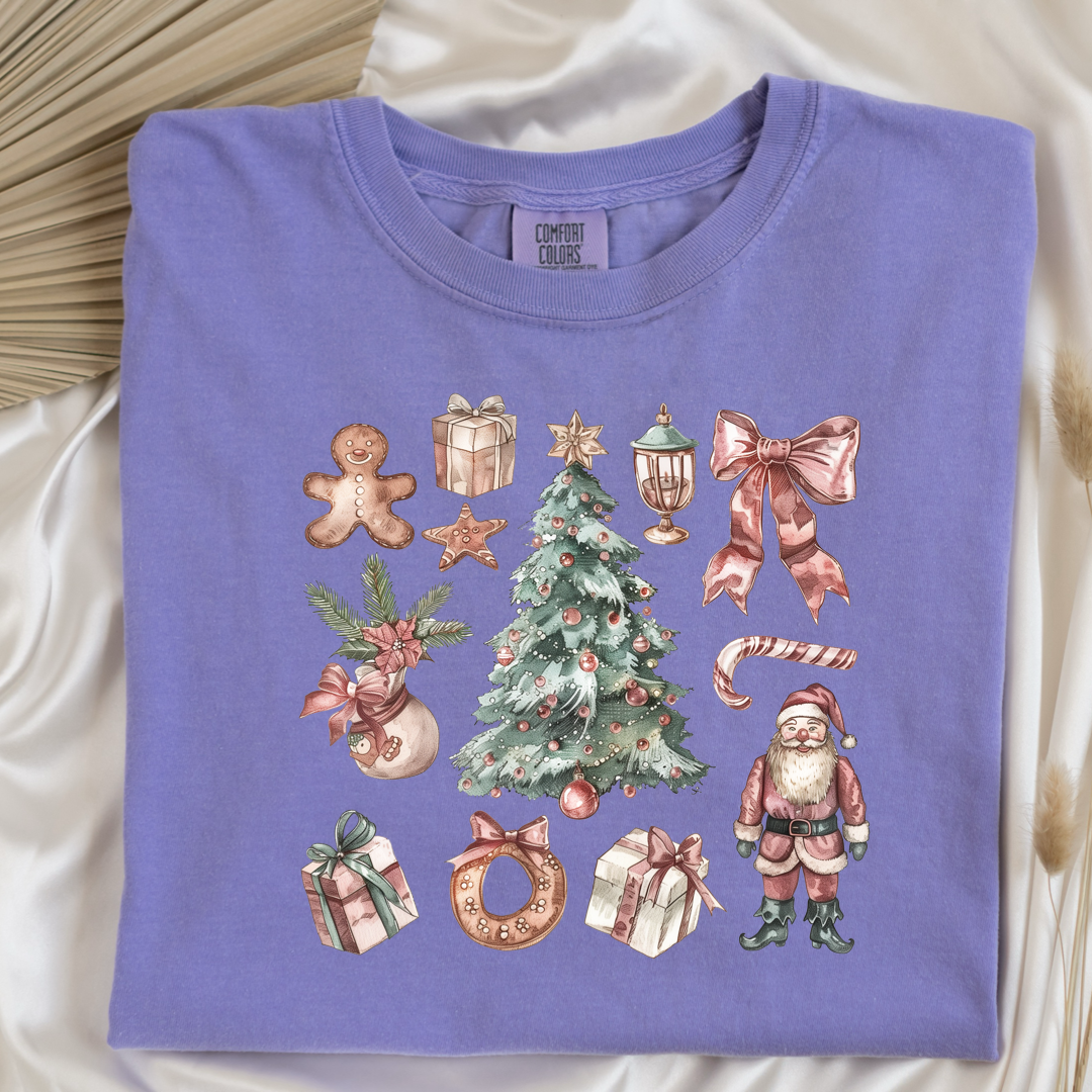 Vintage Brown Christmas Graphic Tee