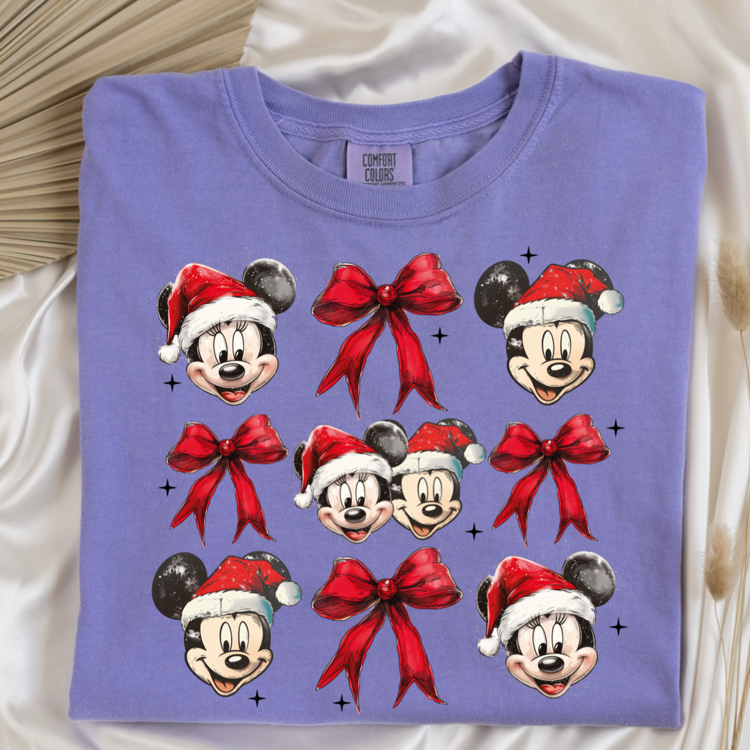 Mickey & Minnie Christmas Coquette Graphic Tee