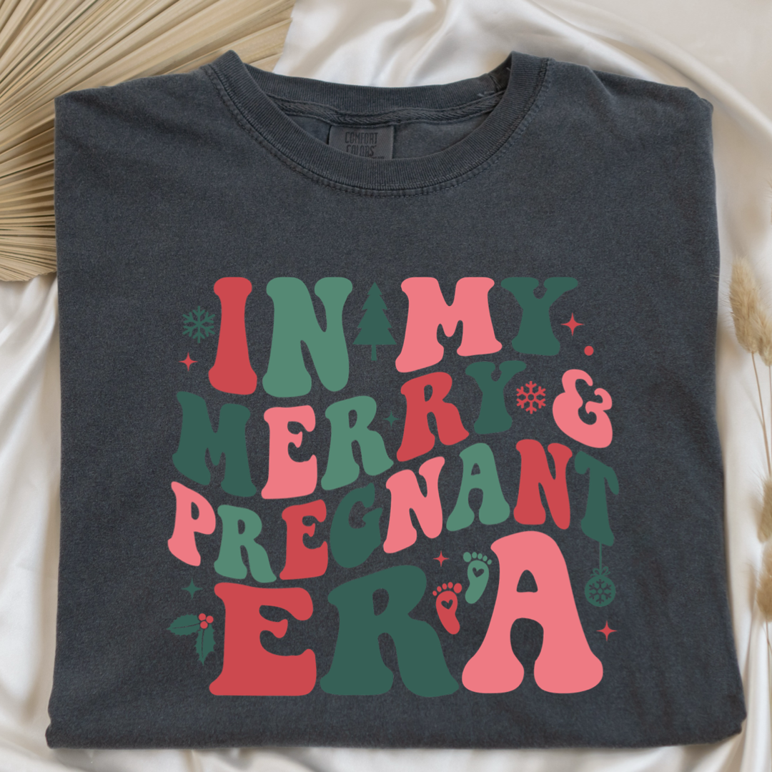In My Merry & Pregnant Era Graphic Tee