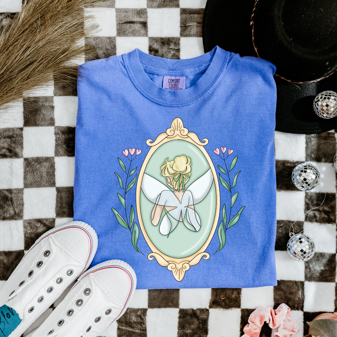 customized Youth Graphic tee Fairy silhouette Flo Blue Matching adult and youth tees and crewnecks available