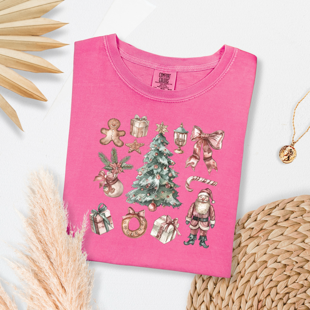 Vintage Brown Christmas Graphic Tee
