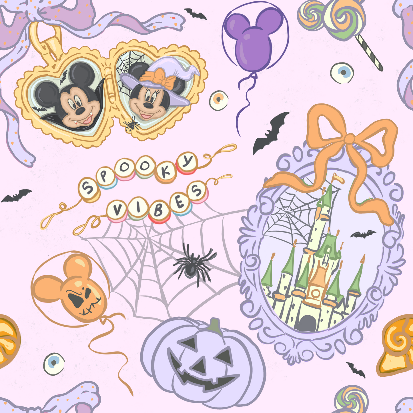 Magic Pink Spooky vibes Custom Composition Notebook