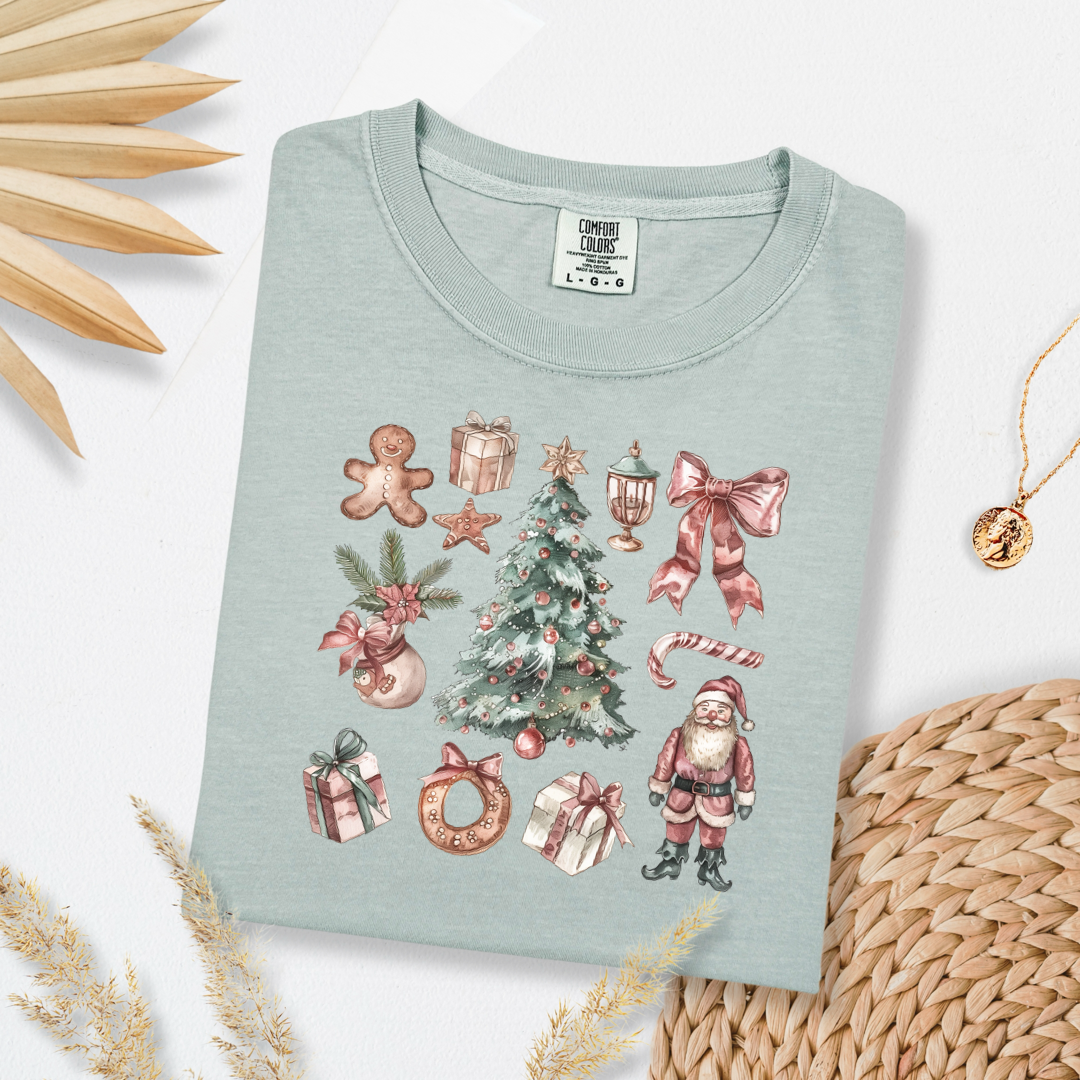 Vintage Brown Christmas Graphic Tee