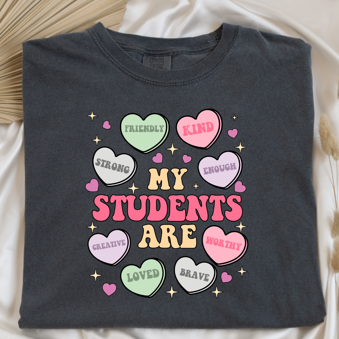 Customized Teacher My students are....friendly kind enough etc Pepper Vintage black Graphic tee