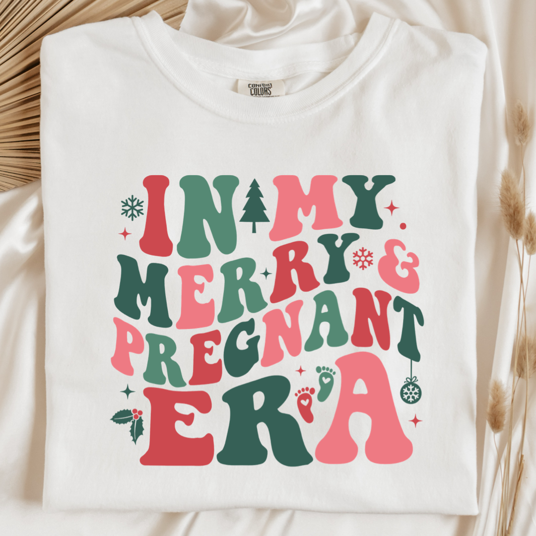 In My Merry & Pregnant Era Graphic Tee