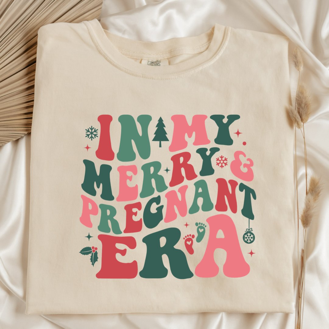 In My Merry & Pregnant Era Graphic Tee