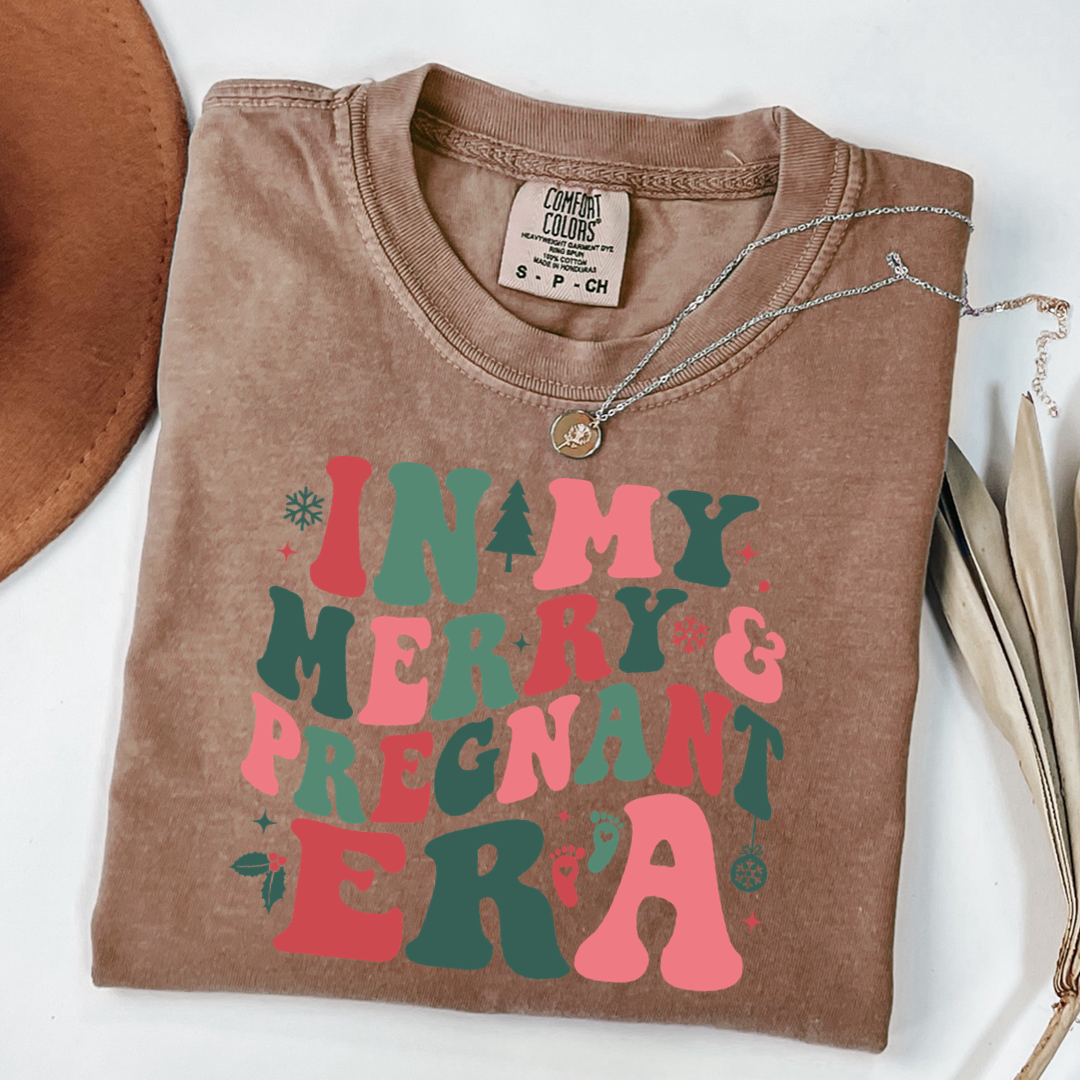 In My Merry & Pregnant Era Graphic Tee