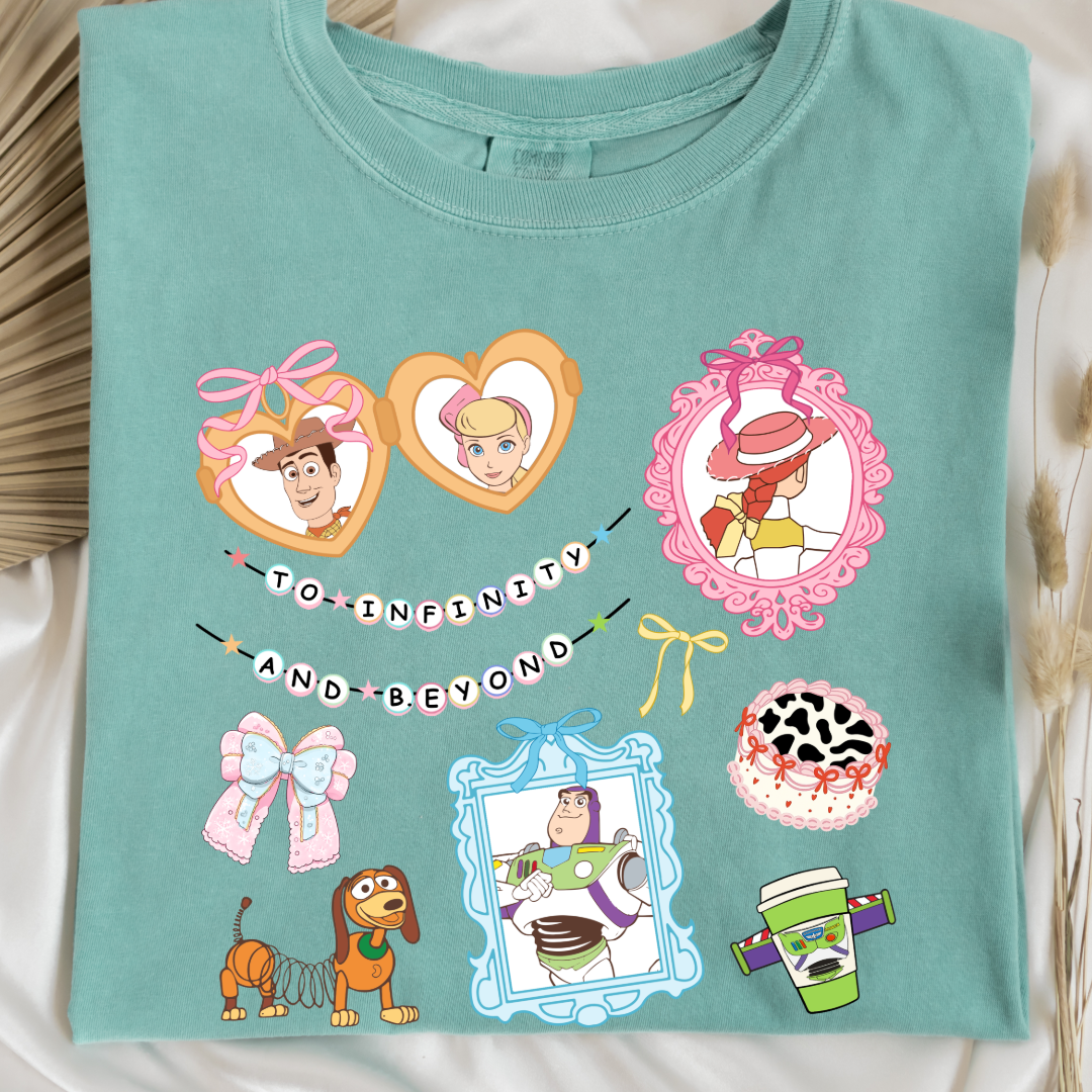 Customized Adult Chalky Mint Comfort Colors Graphic Tee Coquette Toy Story coquette graphics.
